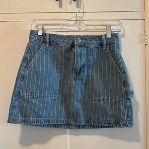 Pac Sun denim pin striped skirt.